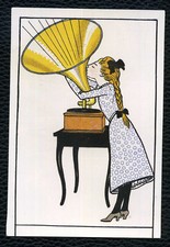 Jugendstil mädchen gramephon gebraucht kaufen  Bielefeld