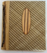Álbum de recortes de fotos estilo rústico vintage casca de madeira prancha de surf orgânica 14x12 comprar usado  Enviando para Brazil