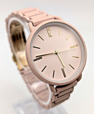 Relógio da moda feminino 36 mm grande fácil de ler pulseira rosa pálido nova bateria em excelente estado usado comprar usado  Enviando para Brazil