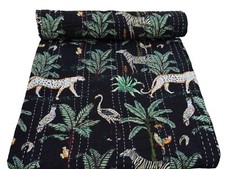 Colcha de cama Kantha 100% algodão puro cobertor reversível boho hippie colcha Kantha comprar usado  Enviando para Brazil