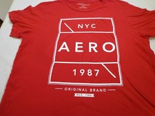 Camiseta Aeropostale 1987 vermelha NYC logotipo marca original gola redonda GG  comprar usado  Enviando para Brazil