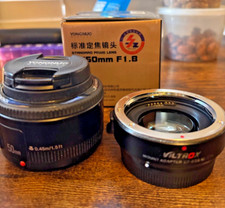 Adaptador Viltrox EF-EOS Speed Booster + Lente Yongnuo 50mm f/1.8 para Canon comprar usado  Enviando para Brazil