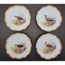 Conjunto de 4 pratos de jantar French Limoges para pássaros de jogo por LS & S VINTAGE/antigo década de 1920 , usado comprar usado  Enviando para Brazil
