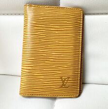 Porta-cartão Louis Vuitton couro amarelo Epi organizador de bolso carteira comprar usado  Enviando para Brazil