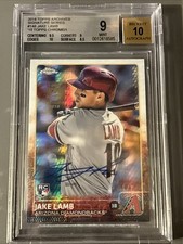 2018 ARQUIVOS Topps Chrome 2015 #148 Jake Lamb PRISM Signature 1/1 SGC 9 10, usado comprar usado  Enviando para Brazil