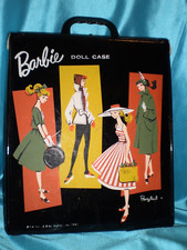 Vintage 1961 BARBIE BLACK ESTOJO DE TRANSPORTE - Estojo duplo para uma boneca com gaveta comprar usado  Enviando para Brazil