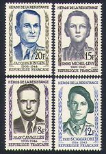 Conjunto França 1958 Heróis de Guerra/Militares/Pessoas/Combatentes de Resistência/Segunda Guerra Mundial 4v (n32924) comprar usado  Enviando para Brazil