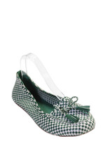 Sapatilhas Tory Burch femininas de couro quadriculado verde tamanho 9,5 comprar usado  Enviando para Brazil
