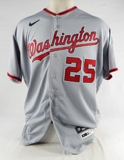 Camiseta cinza usada 2023 Washington Nationals Ricky Bones #25 Game Issued Pos 50 03 comprar usado  Enviando para Brazil