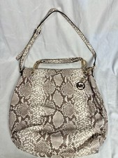 Usado, MICHAEL KORS JET SET CORRENTE OMBRO BOLSA TOTE COURO DE COBRA MK CHARM comprar usado  Enviando para Brazil