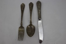 Usado, Faca vintage Reed & Barton utensílios infantis juvenis colher gato garfo coelho cachorro comprar usado  Enviando para Brazil
