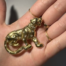 Broche panthère dorée d'occasion  Andernos-les-Bains