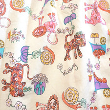 🦁 Cortina infantil vintage feita à mão da década de 1970 valance – animais coloridos e florais comprar usado  Enviando para Brazil