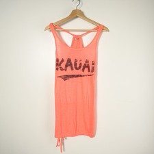 Roupa de banho feminina BaBa Hawaii laranja Kauai gráfica parte inferior lateral gravata cobertura, usado comprar usado  Enviando para Brazil