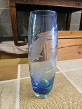 Blue glass vase for sale  CHORLEY