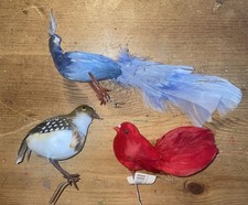 Vintage flocked feathered for sale  NUNEATON