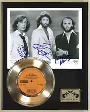 Placa de madeira Bee Gees "To Love Somebody" reprodução disco assinado exibição, usado comprar usado  Enviando para Brazil