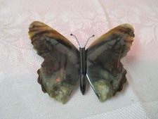Usado, Broche borboleta vintage 1964 esterlina e ágata cabeça de opala assinado R.A. Karr comprar usado  Enviando para Brazil