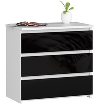 AKORD SZAFKA NOCNA CL3 60 cm PK BIAŁA / CZARNY POŁYSK na sprzedaż  PL