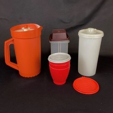 4x Recipientes de Jarro Tupperware Vintage com Tampa (9E) MO#8755 comprar usado  Enviando para Brazil