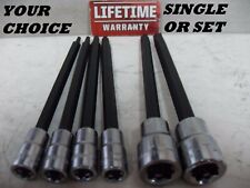Novo Soquete Bits CRAFTSMAN Torx Longo Star 1/4" & 3/8" Escolha De Simples ou conjunto de 6PC comprar usado  Enviando para Brazil