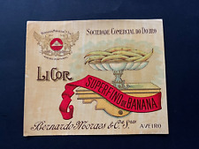 Etiqueta de licor superfino vintage Rittos Irmaos banana Portugal dragões #279 comprar usado  Enviando para Brazil