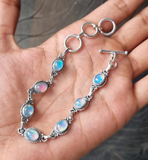 Pulsera de ópalo Aurora 925 de plata de ley para mujer con piedras preciosas naturales MK* segunda mano  Embacar hacia Mexico