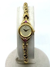 Relógio feminino SEIKO 1E20-0430 folheado a ouro quartzo pulseira de pedra rosa vintage comprar usado  Enviando para Brazil