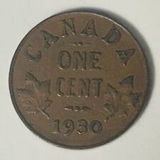 Moeda de cobre 1930 Canadá 1 centavo King George V canadense centavo pequeno comprar usado  Enviando para Brazil