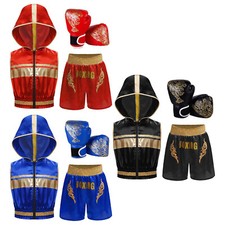Conjunto de terno infantil masculino palco performance roupa de treino luvas boxer shows festa comprar usado  Enviando para Brazil