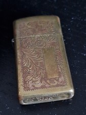 Zippo brass slim for sale  HUDDERSFIELD