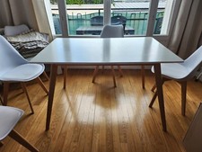 Table blanche pieds d'occasion  Charenton-le-Pont