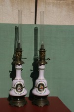Paire lampes pétrole d'occasion  France