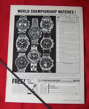 Usado, JAGUAR SICURA FREESON RELÓGIO CRONÓGRAFO 1969 ANÚNCIO VINTAGE ORIGINAL comprar usado  Enviando para Brazil
