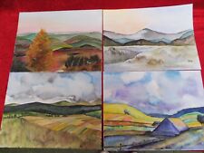 4 lindos quadros pintados__Aquarela___Assinado __Paisagens_ comprar usado  Enviando para Brazil