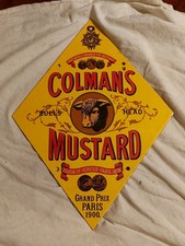 Enamel sign colmans for sale  NORWICH
