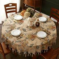 Usado, Toalha de mesa redonda de luxo jacquard capa de mesa redonda com borla bordada comprar usado  Enviando para Brazil