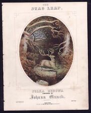 1852 Stag Leap - Polka Redowa - J Munck - Partitura litografia colorida original comprar usado  Enviando para Brazil