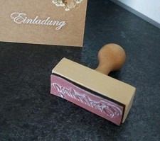 Stempel holzstempel einladung gebraucht kaufen  Gaildorf