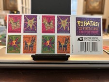 Livro de 20 selos USPS Forever PIÑATAS 2022 Series FV US$ 15,60. Venda por US$ 10, usado comprar usado  Enviando para Brazil