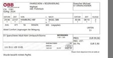 Zugticket nightjet liegewagen gebraucht kaufen  Hamburg
