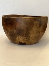 Tigela de madeira esculpida à mão - peça central de grão de madeira. Fazenda - Design rústico. 10 pol comprar usado  Enviando para Brazil