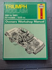 Triumph acclaim haynes for sale  LITTLEHAMPTON