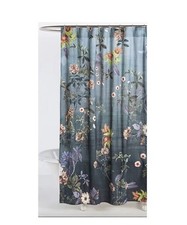 Anthropologie Henrik Cortina de Ducha 100% Algodón Azul Tropical Pájaros Mono LEER segunda mano  Embacar hacia Mexico