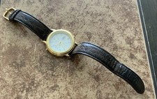Usado, Relógio masculino CASIO Illuminator MQB-100G cronógrafo couro tom dourado nova bateria comprar usado  Enviando para Brazil