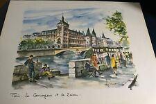 Aquarela Arno Paris La Conciergerie it la Seine comprar usado  Enviando para Brazil