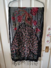 Black devore velvet for sale  WARRINGTON