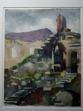 Aquarell alte burgruine gebraucht kaufen  Dachau