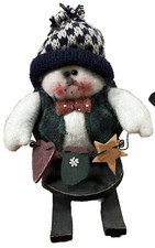 Snowman wooden sleigh for sale  Spring Branch
