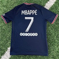 Camisa masculina média Paris Saint-Germain PSG Jordan Home 2021/22 Mbappé 7 comprar usado  Enviando para Brazil